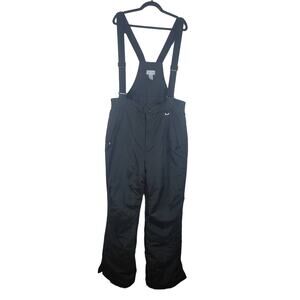 Slalom Black Ski Snowboarding Adjustable Bibs Mens  XXL *READ
